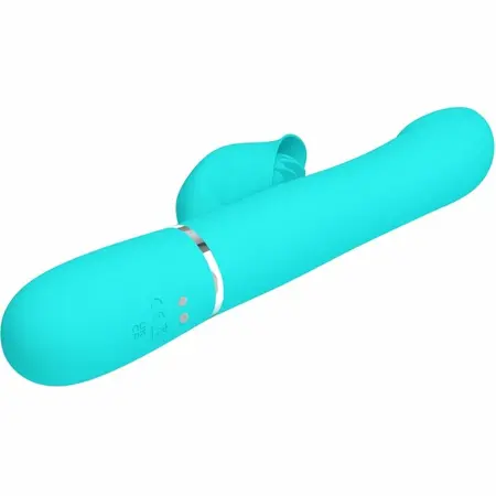 Pretty Love Rabbit Vibrator Pearls Aqua Green - Dual Motor & Beads Sistem