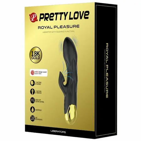 Pretty Love Luxury Crni Intimni Uređaj sa 18K Pozlatom, USB Punjiv