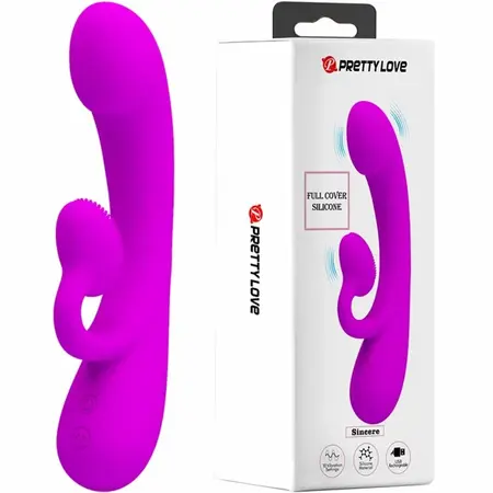 Pretty Love Sincere Intimni Dual Vibrirajući Sistem Ljubičasti Silikon 23cm