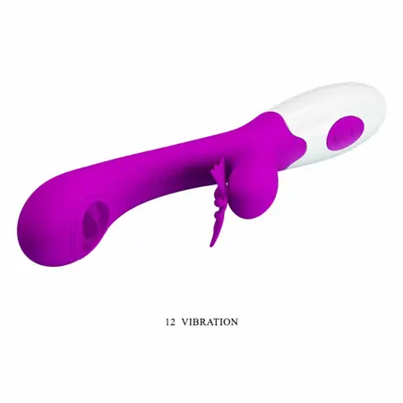 Pretty Love Moth Lilac Intimate Machine with Licking & Vibration, 207mm