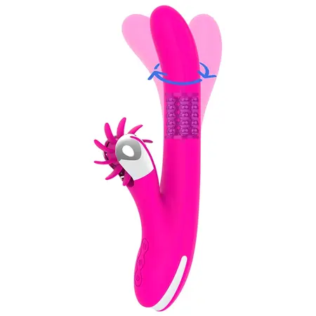 DIVERSIA Bunny Rotacija Intim Masina 24 cm USB Punjiva Roza