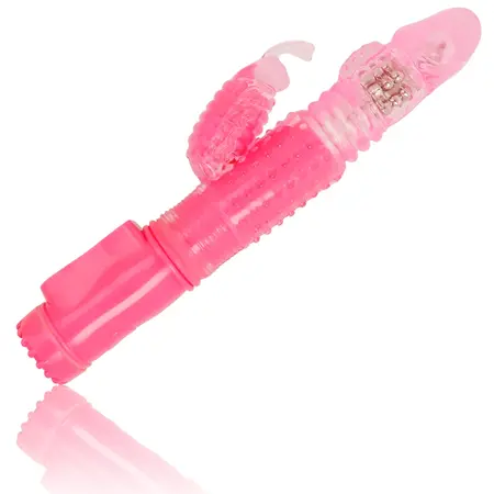 OHMAMA Rotirajuci Zec-Stil Vibrator Multifunkcionalni 25.5cm Roza