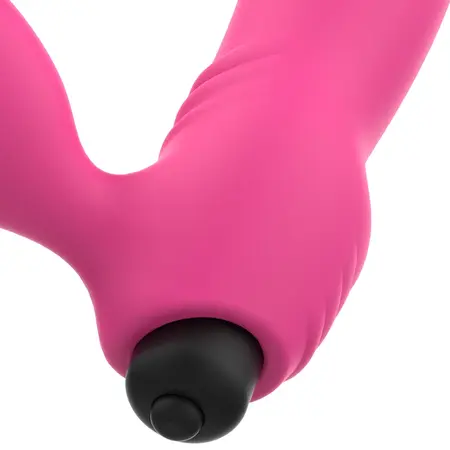 OHMAMA BIX Dvostruka Stimulacija Vibrator Roza Xmas Izdanje 163mm Silikon