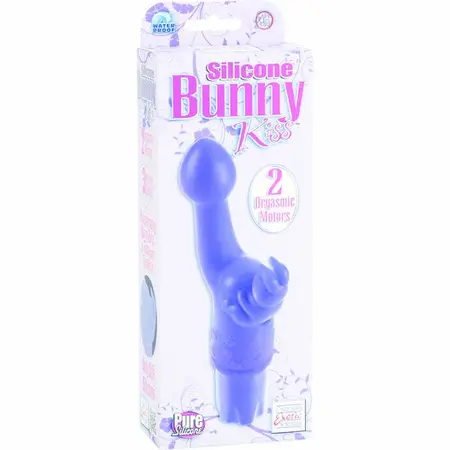 CalExotics Kiss Silicone Bunny Dual-Engine Flexible Vibrator Purple