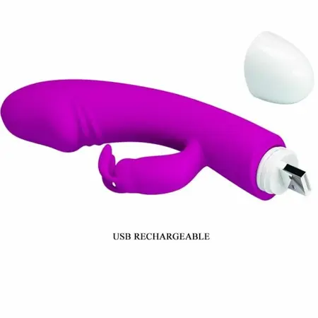 Pretty Love Smart Will Silicone Vibrator 30 Modes Rechargeable Pink