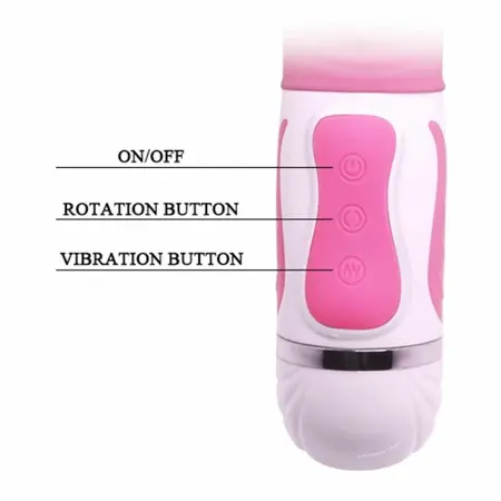 Pretty Love Antoine Silicone Rotating Dual-Action Vibrator, 12 Modes