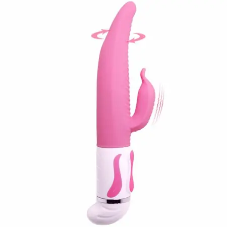 Pretty Love Antoine Silicone Rotating Dual-Action Vibrator, 12 Modes
