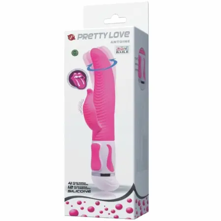 Pretty Love Antoine Silicone Rotating Dual-Action Vibrator, 12 Modes