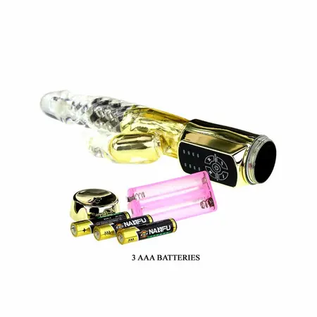 Baile US Rabbit Gold Prince Intimate Rotating Device, Gold, 23 cm