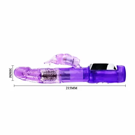 Baile US Rabbit Passion Baron Multi-Function Intimate Machine 23cm Purple