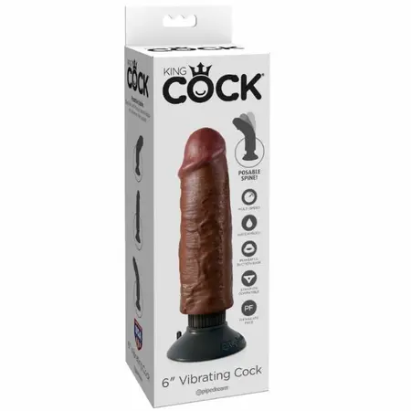 Pipedream King Cock Vibrating System Brown 15.24 cm Adjustable