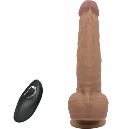 Pretty Love Jonathan Silicone Intimate Machine 21cm 3 Modes Remote Light Brown