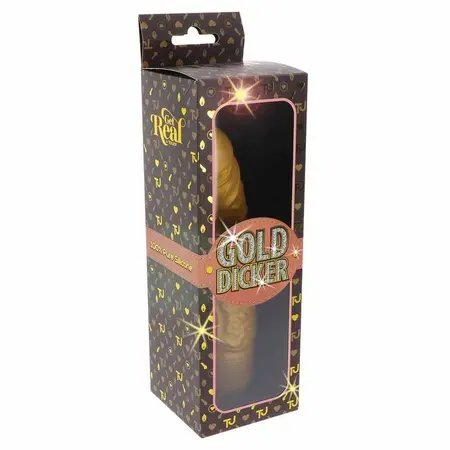 Get Real Gold Dicker Intimate Machine Zlatni Multispeed 22 cm Silikon