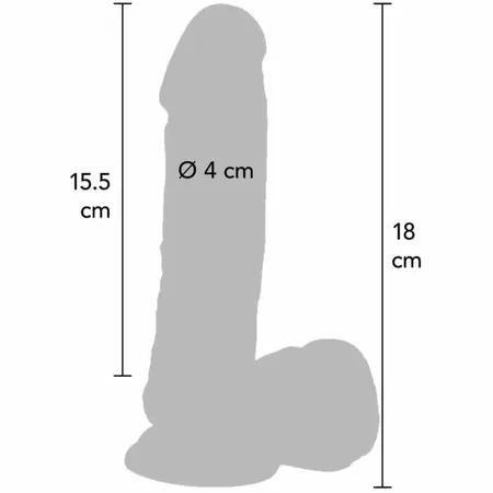 Get Real Vibrirajući intimni model 18 cm Boja kože sa kontrolerom