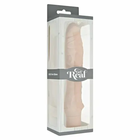 GET REAL Classic Large Silicone Vibrator 24.9 cm - 7 Modova, Vodootporan, Prirodna boja