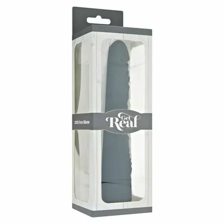 Get Real Classic Slim Vibrator Black - Kompaktni silikonski model sa Multispeed sistemom