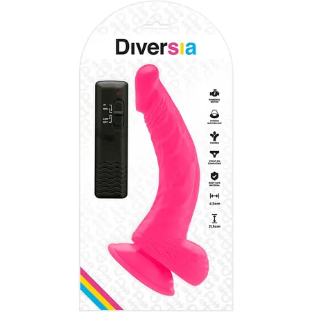 Diversia Fleksibilni Vibracioni Uređaj Roze 21.5cm sa Usisnom Čašom i Daljinskim Upravljanjem