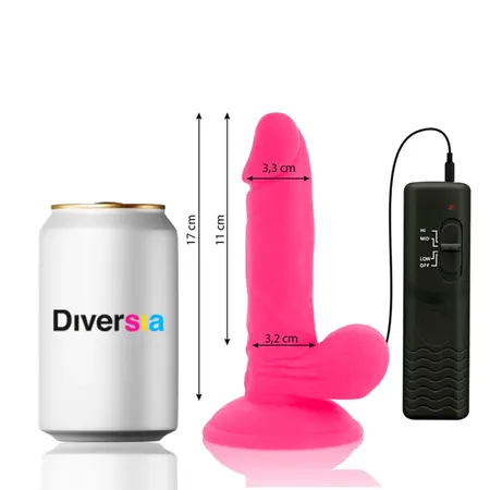 Diversia Fleksibilni Vibracioni Model Roze 17cm sa Usisnom Čašom i Daljinskim Upravljanjem