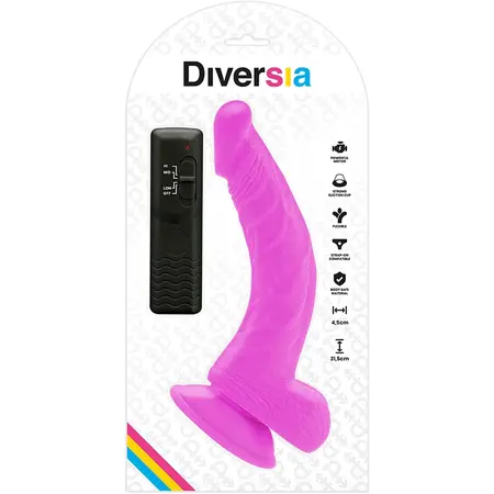Diversia Fleksibilna Vibraciona Intimna Mašina Ljubičasta 21.5cm Kompatibilna sa Pojasom