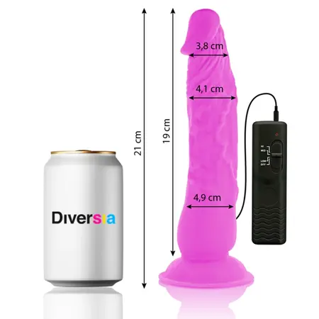 Diversia Fleksibilni Vibracioni Model Ljubičasta 21cm sa Daljinskim Upravljanjem