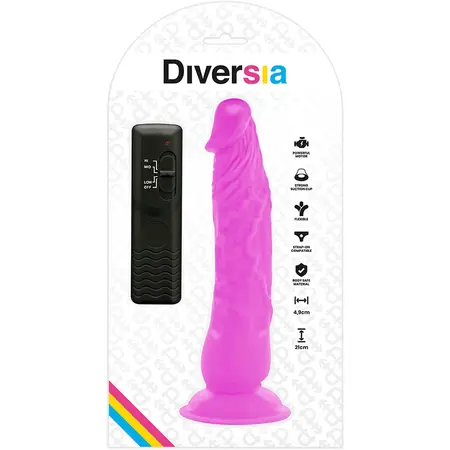 Diversia Fleksibilni Vibracioni Model Ljubičasta 21cm sa Daljinskim Upravljanjem