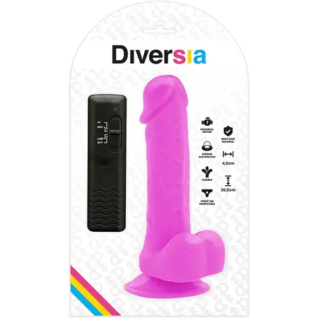 Diversia Fleksibilna Vibraciona Intimna Mašina Ljubičasta 20.5cm Kompatibilna sa Pojasom