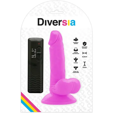 Diversia Fleksibilni Vibracioni Intimni Uređaj Ljubičasta 17cm sa Daljinskim Upravljanjem