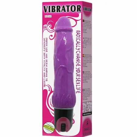 Baile Daaply Pleasure Multispeed Vibrator Ljubičasti TPR 20 cm