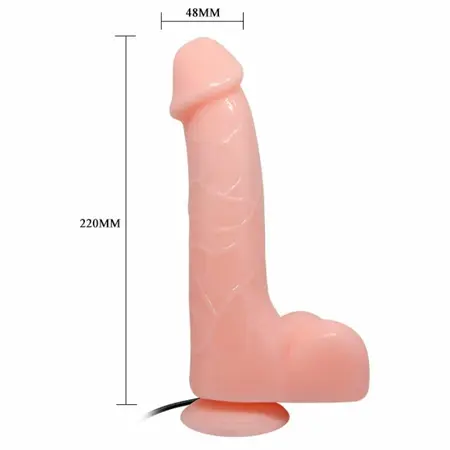 Baile Barbara Vibrirajuća Intimna Mašina 22 cm PVC sa Usisnom Čašicom