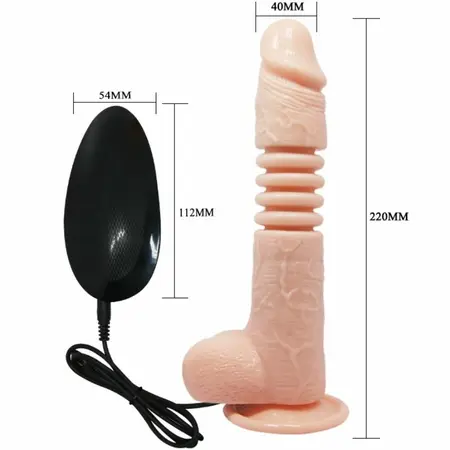 Baile Thunder Up Multi-Funkcionalni Vibrator sa Rotacijom i Usisnom Čašicom, 26 cm