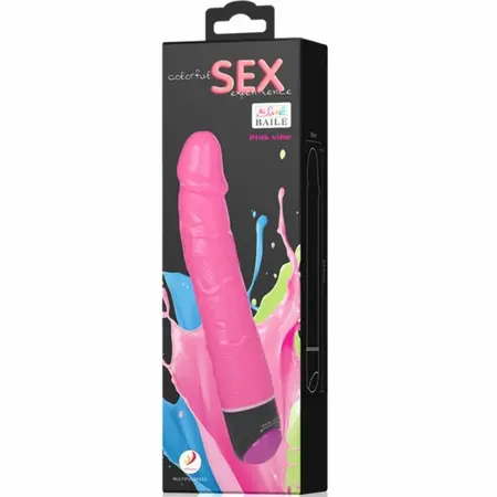 Baile Colorful Vibe Roze 23,3 cm – Fleksibilni Vibrirajući Model, Multi-Speed