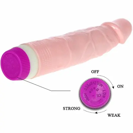 Baile Vibe Series 21,5 cm Multi-Speed Anatomski Model, Prirodna Nijansa