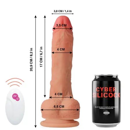 CYBER Master HUCK 20,9 cm Daljinski Upravljana Intimna Silikonska Mašina