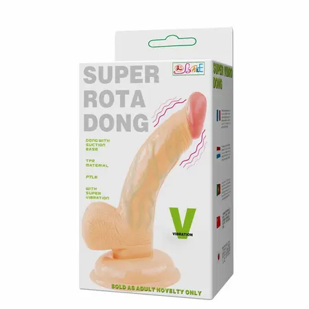 Baile Super Rota Fleksibilni Intimni Model sa Usisnom Osnovom 15 cm Bež