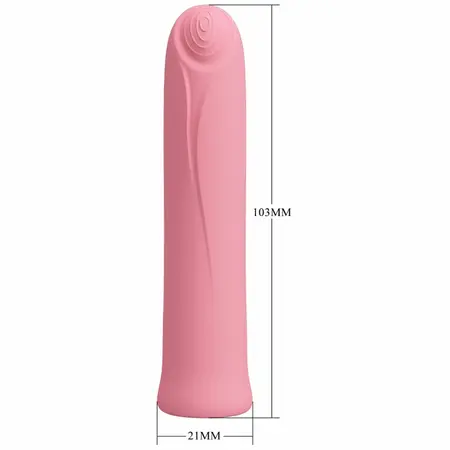 Pretty Love Curtis Mini Vibrating Device 12 Modes Pink Silicone USB