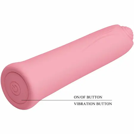 Pretty Love Curtis Mini Vibrating Device 12 Modes Pink Silicone USB
