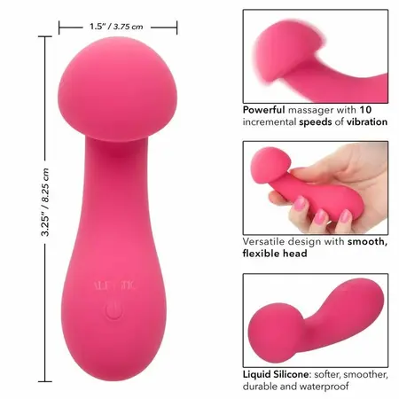 CalExotics Pixies Exciter Pink Fleksibilni dvostrani silikonski masažer
