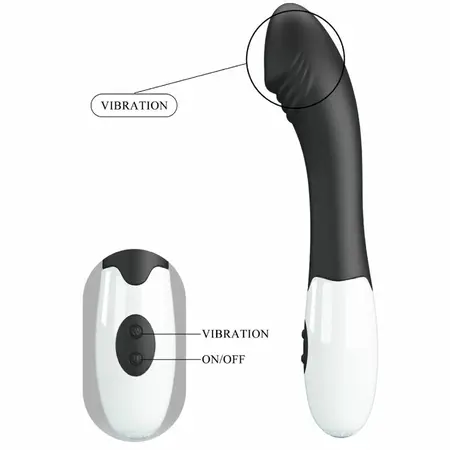 Pretty Love Elemental G-Spot Vibrator 30 Modes Black Silicone 21cm