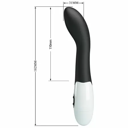 Pretty Love Bishop G-Spot Vibrator 30 Modes Black ABS Silicone