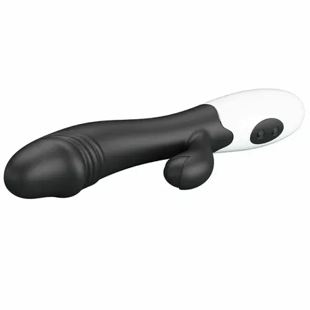 Pretty Love Snappy Black Dual-Action Vibrating Device, 30 Modes