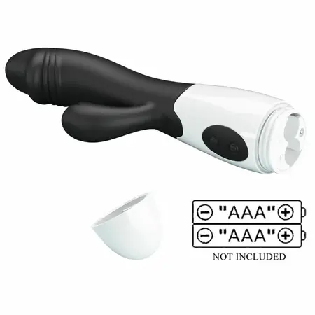 Pretty Love Snappy Black Dual-Action Vibrating Device, 30 Modes