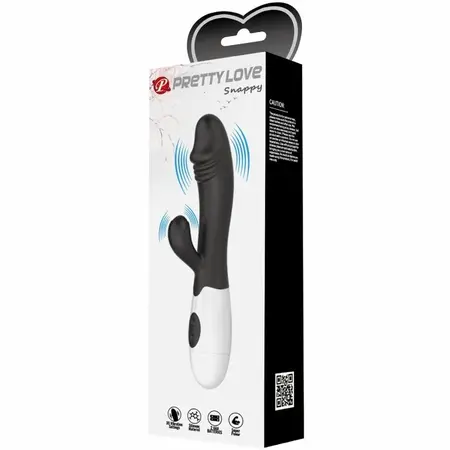 Pretty Love Snappy Black Dual-Action Vibrating Device, 30 Modes