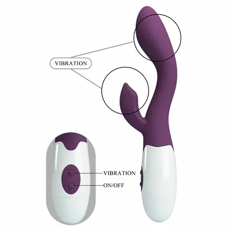 Pretty Love Brighty Dual Vibrating System Silicone Purple 210mm