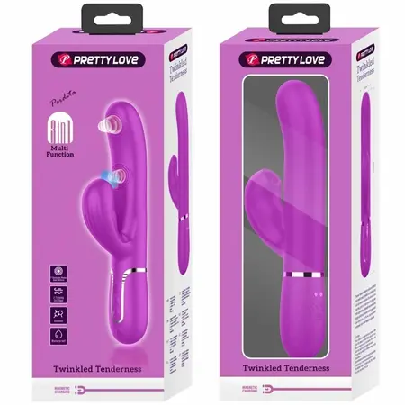 Pretty Love Perlita Violet - 3-u-1 intimni wellness uređaj, Vodootporan, USB
