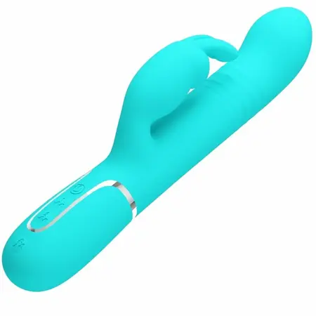 Pretty Love Coale Aqua Green Dual-Motor Intimate System with Beads