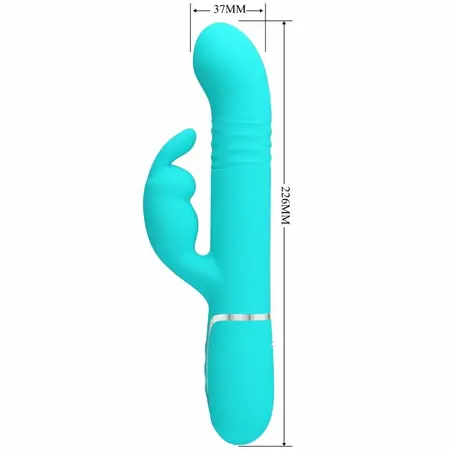 Pretty Love Coale Aqua Green Dual-Motor Intimate System with Beads