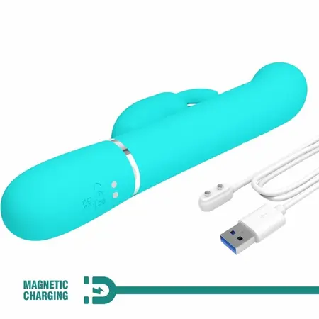 Pretty Love Coale Aqua Green Dual-Motor Intimate System with Beads