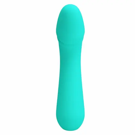 Pretty Love Cetus Fleksibilni silikonski vibrator Aqua Green USB 12 režima