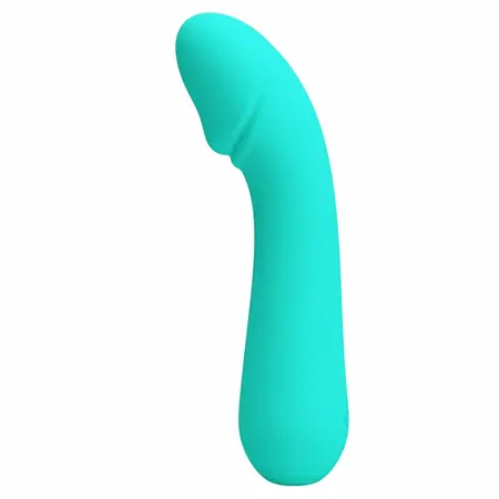 Pretty Love Cetus Fleksibilni silikonski vibrator Aqua Green USB 12 režima