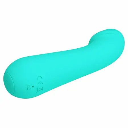 Pretty Love Cetus Fleksibilni silikonski vibrator Aqua Green USB 12 režima